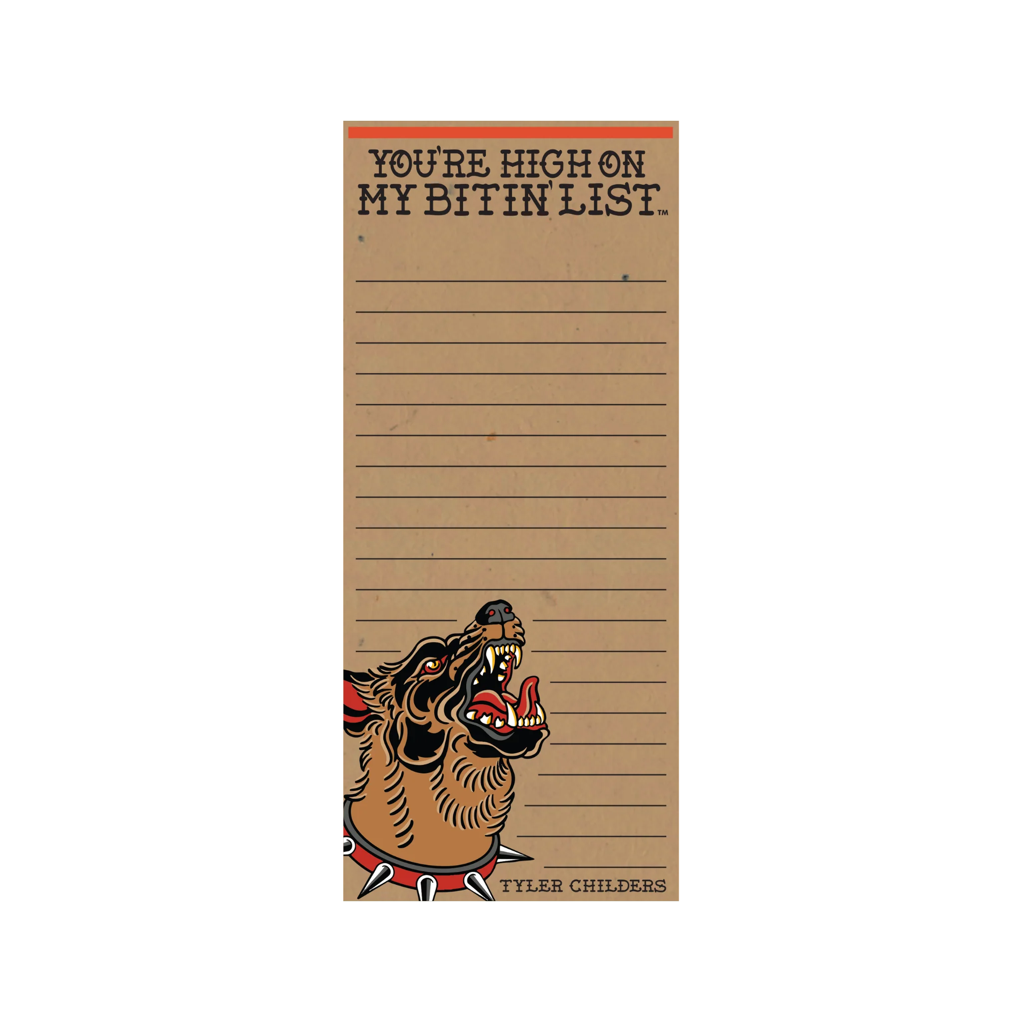 Bitin' List Stationary Note Pad